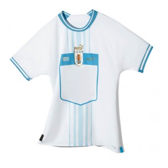 Herren Fußballbekleidung Uruguay Auswärtstrikot WM 2022 Kurzarm